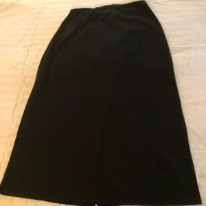 MIDI stretch knit elastic waist, back kick slit